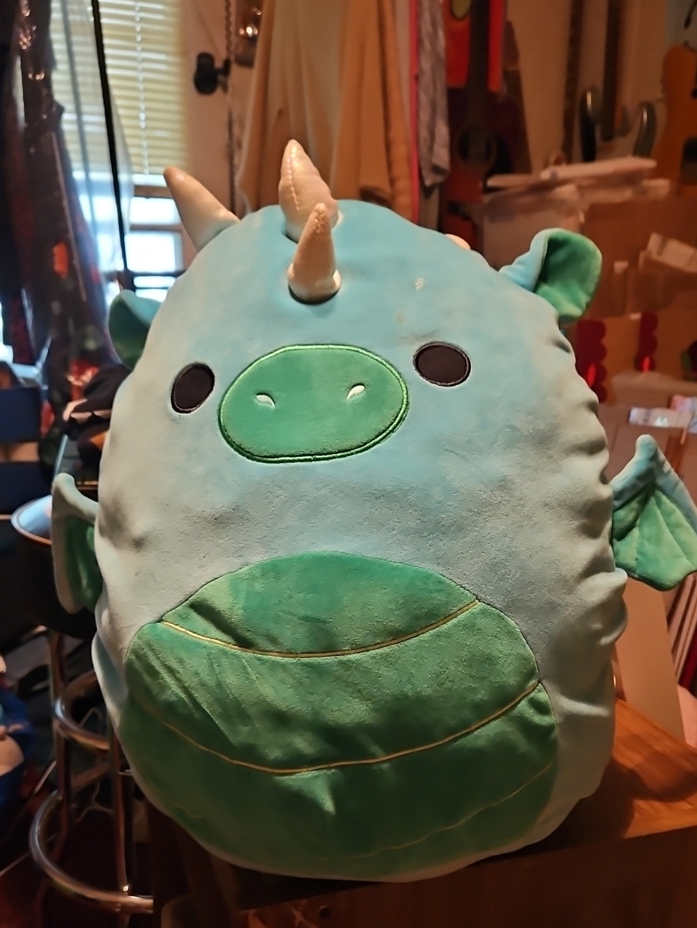 Squishmallows Blue and Green Dragon Plush